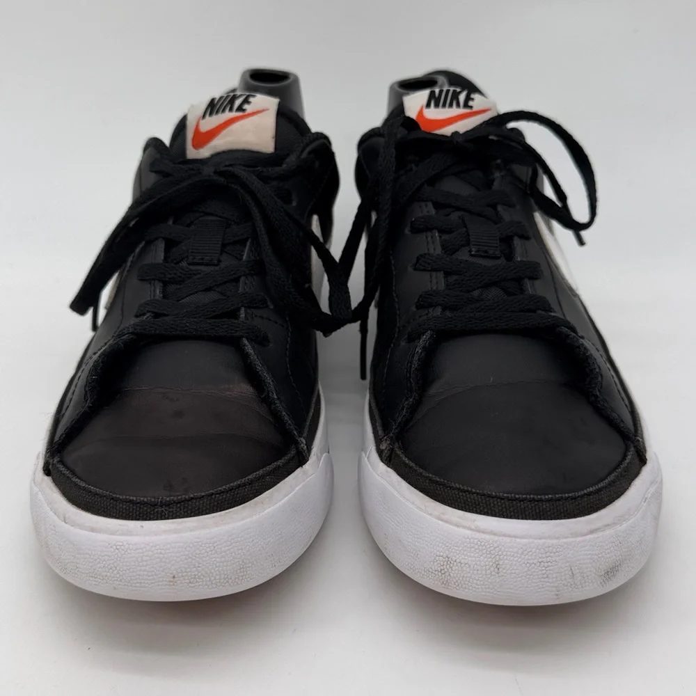 Nike Boys Court Legacy DA5380-002 Black Casual Leather Shoes Sneakers Size 6Y